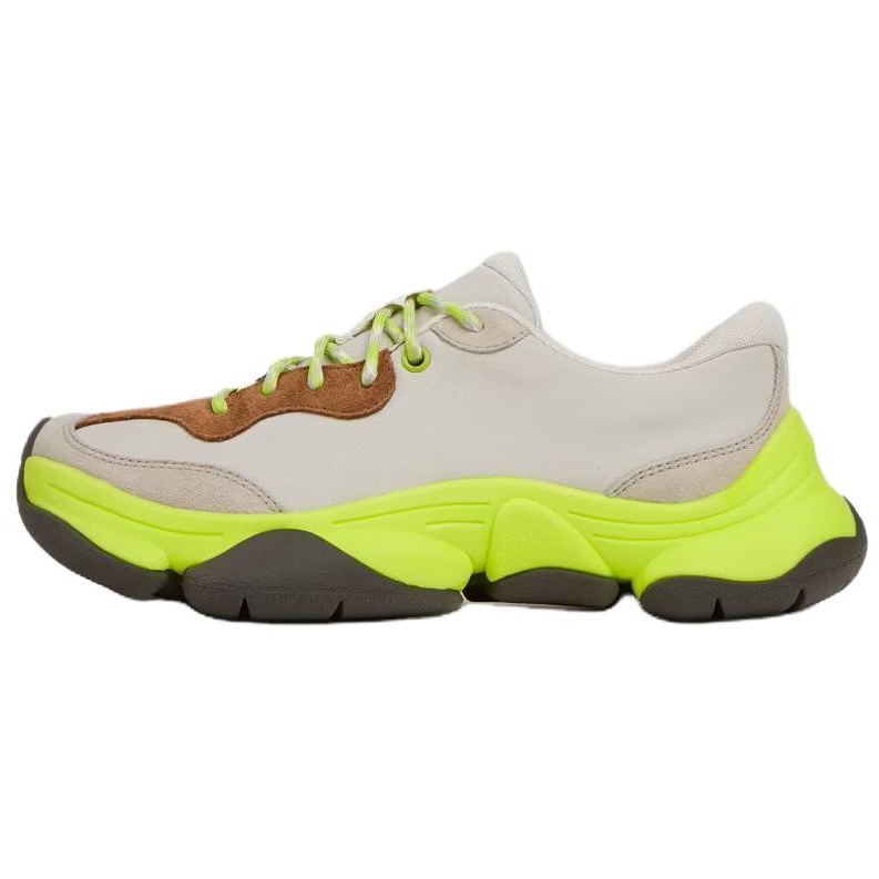CAMPER Twins Calfskin Low top Casual Shoes Women's Light Brown