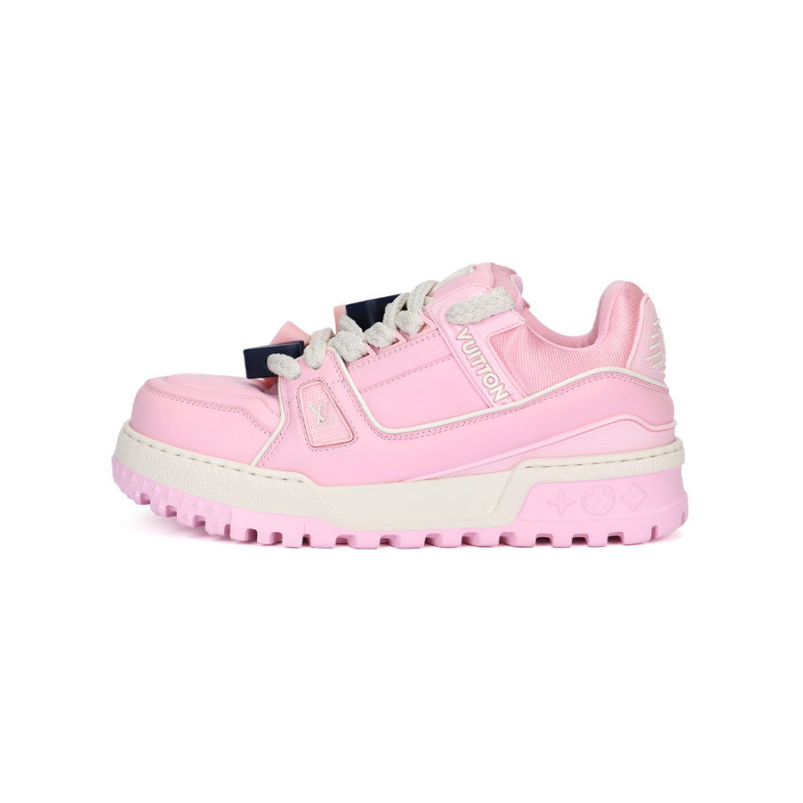 LOUIS VUITTON Trainer Maxi LOVE Component Logo Low top Skateboard Shoes Women's Pink