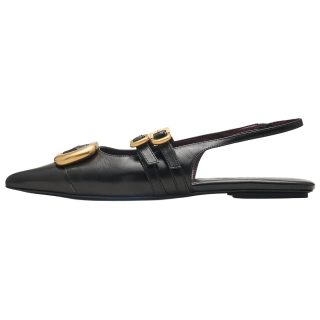 MARC JACOBS THE DOLL Leather Casual Shoes Women's Black