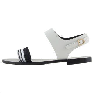 GIORGIO ARMANI ARMANI Leather One Strap Sandals Women's White