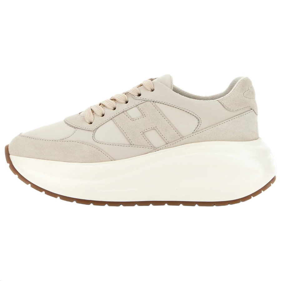 HOGAN Maxi I Active Leather, Suede Low top Casual Shoes 6.5cm Women's Ivory