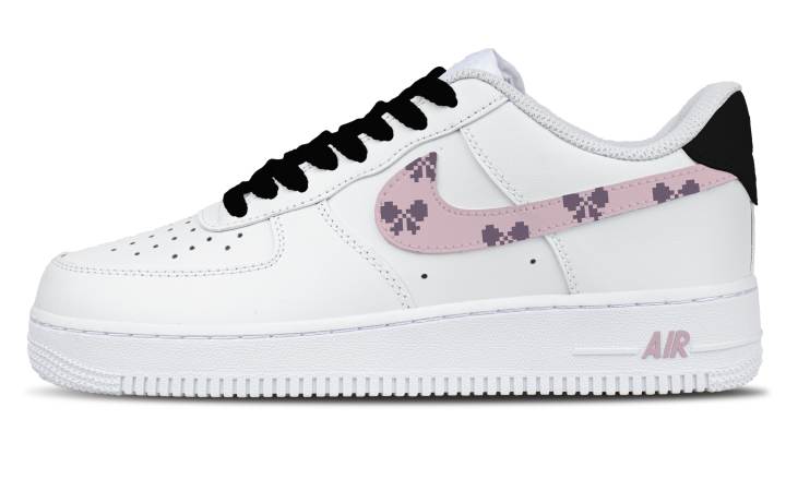 Nike Nike Air Force 1 Peach Butterfly Leather Abrasion Resistant Slip Resistant Abrasion Resistant Slip Resistant Low top