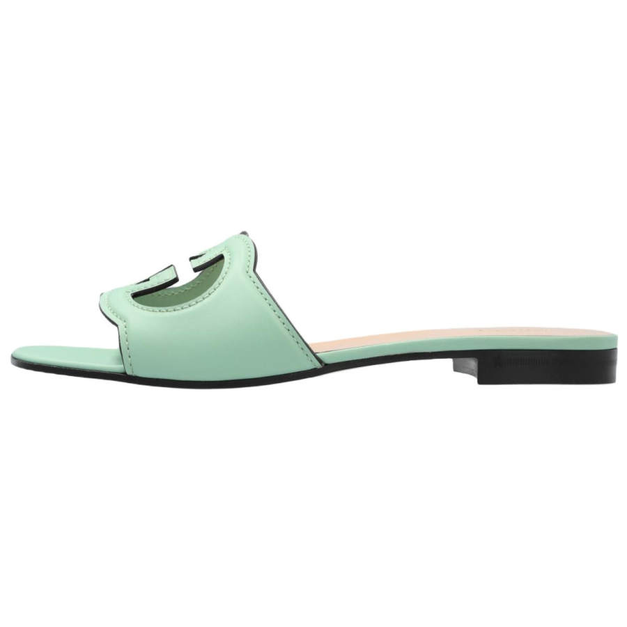 GUCCI Interlocking Slide Slippers Women's Mint Green