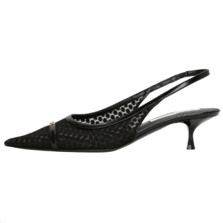 Victoria Beckham Leather Slim Heel High Heels 4.5cm Women's Black
