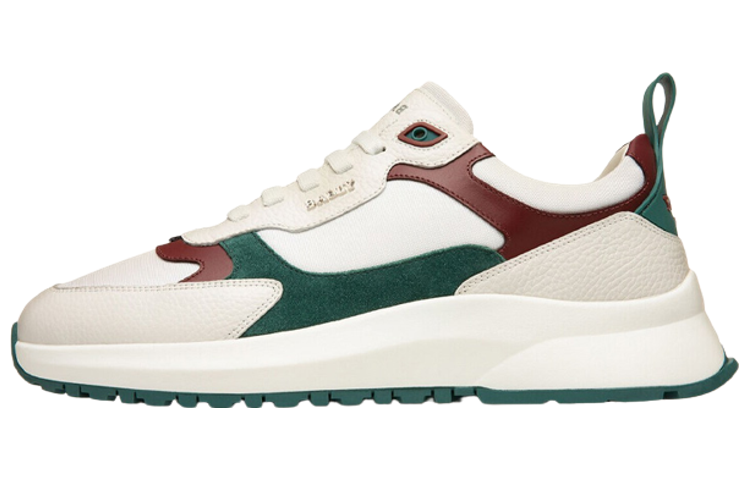 BALLY Lace Up Abrasion Resistant Low top Casual Shoes Men's White Green Red