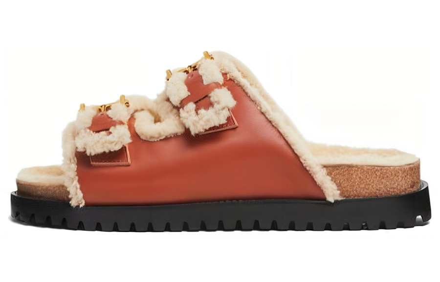 VERSACE VERSACE Rubber Sole Slide Slippers Men's Brown