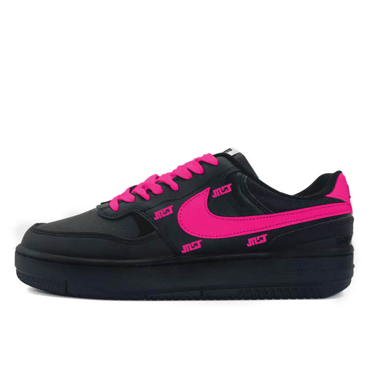 Nike Nike Gamma Force Night Shadow Rose Leather Abrasion Resistant Low top Skateboard Shoes Women's Black Pink