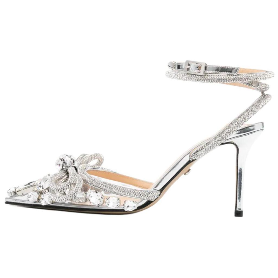MACH & MACH MACH & MACH 80mm Crystal embellished Pumps