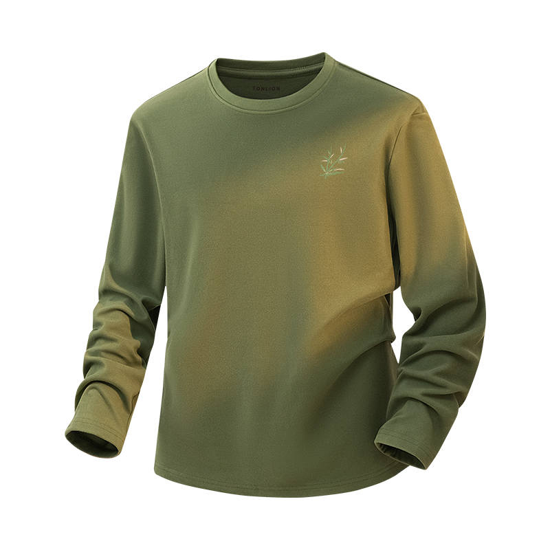 Tonlion T Shirts Unisex Crew Neck Thickened Straight Fit