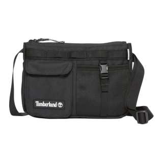 Timberland Fabric Shoulder Bag, Crossbody Bag Unisex Black