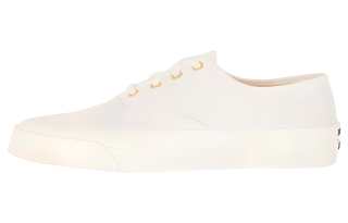 Maison Kitsune Leather Low top Skateboard Shoes Men's White