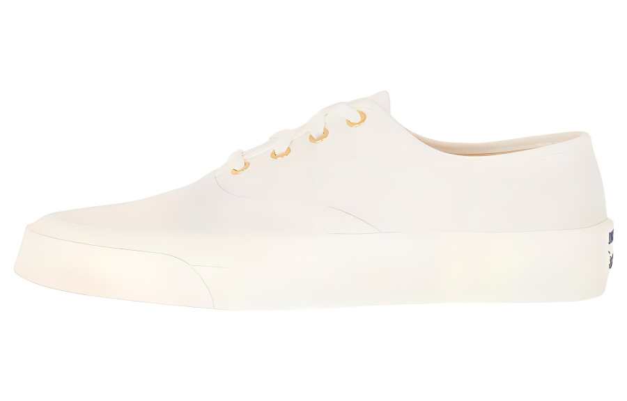 Maison Kitsune Leather Low top Skateboard Shoes Men's White