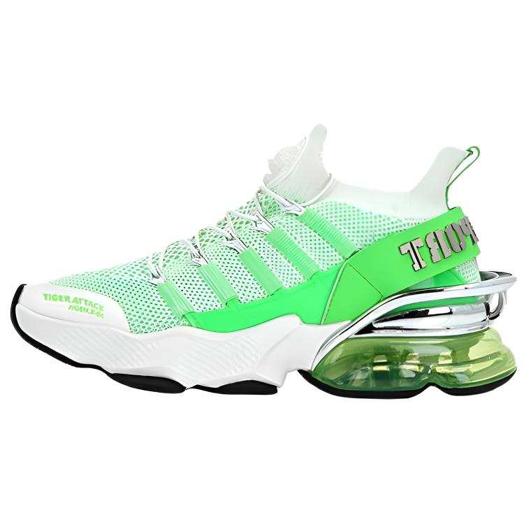 PLEIN SPORT Tiger Attack Low top Casual Shoes Unisex White Green
