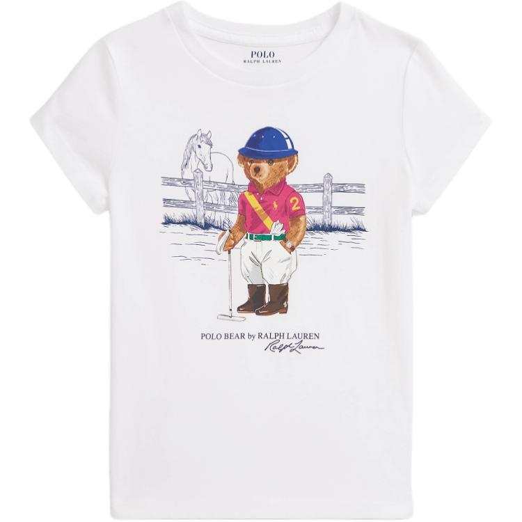Polo Ralph Lauren Polo Bear T Shirt White Children Aged 3 7 Years Old