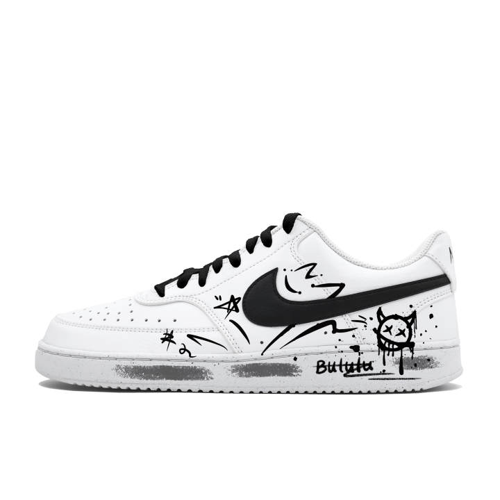 Nike Nike Court Vision 1 Wild Dreams Collection, Blu Ru Leather Wear resistant, Lightweight, Breathable, And Non slip.