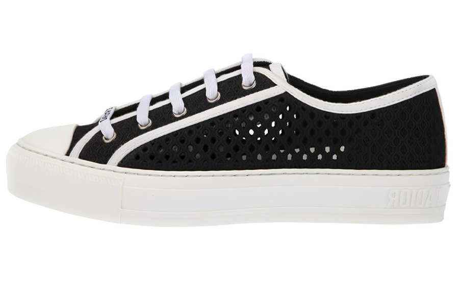 DIOR Walk'n'Dior Platform Shoes Versatile Low top Canvas Shoes Women's Black