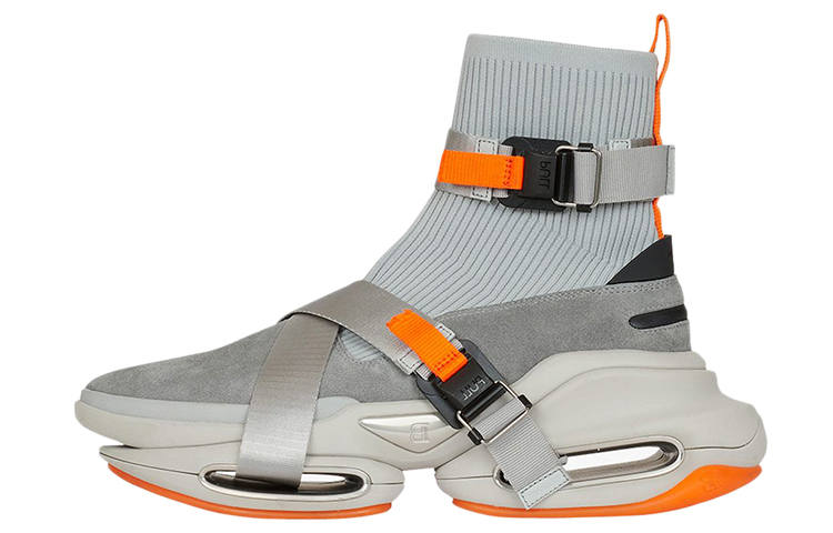 BALMAIN BALMAIN B Bold High top Chunky Sneakers Men's Gray