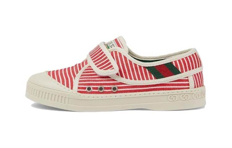 GUCCI Tennis 1977 Canvas Low top Kids' Skateboarding Shoes Red Kids'