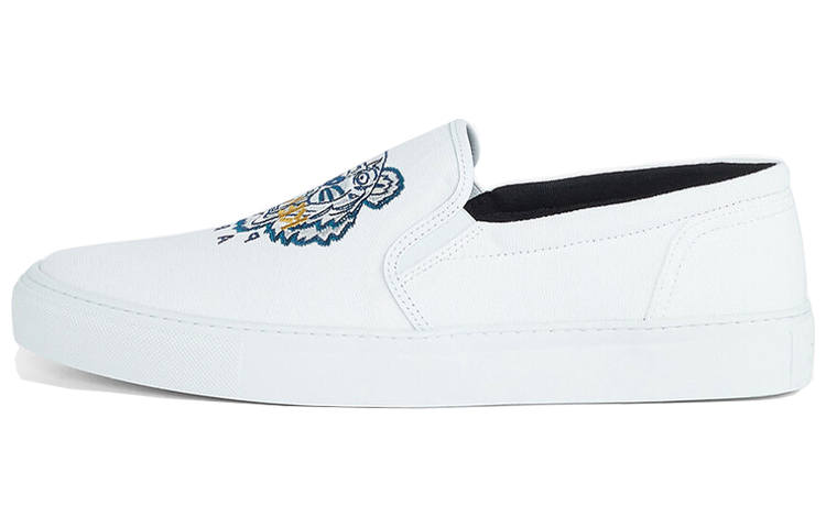 KENZO K Skate Takada Kensaku Lace Free Low top Stylish Skateboarding Shoes Men's White