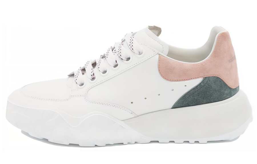 Alexander McQueen Court Trainer White Taffy Blue Shell Pink Women's