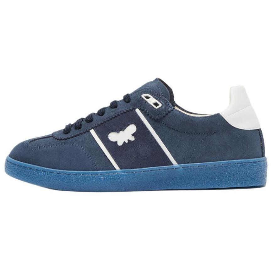 WEEKEND MaxMara Cow Leather Low top Skateboard Shoes Women's Dark Blue