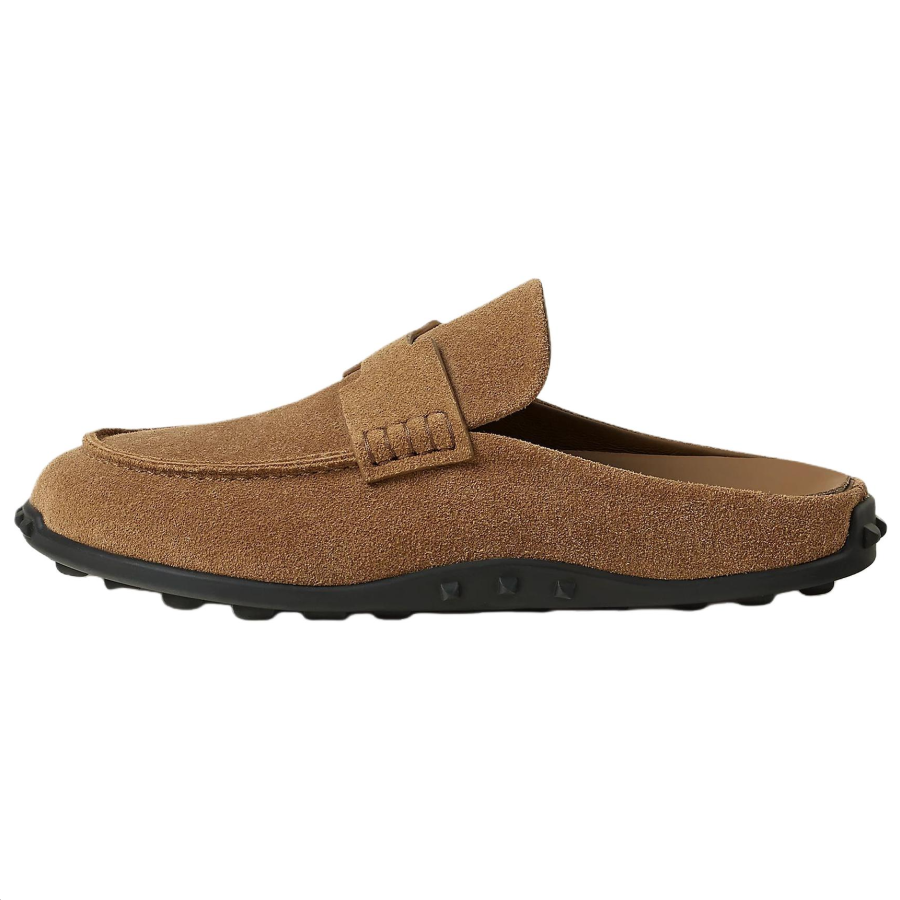HERMES Closed Toe Slippers 1cm Women's Smoky Brown