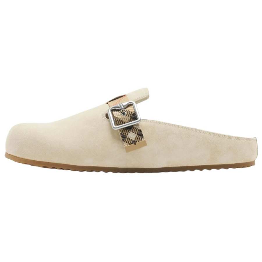 Burberry Urchin Closed Toe Slippers Men's Beige