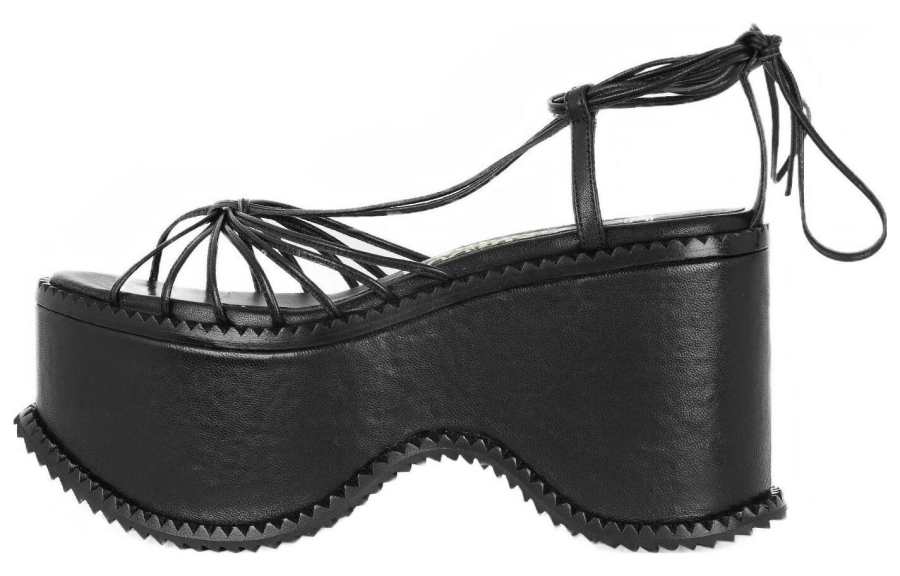 Vivienne Westwood Leather One Strap Sandals Women's Black