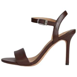LAUREN RALPH LAUREN Gwen Nappa Leather One Strap Sandals 9cm Women's Brown