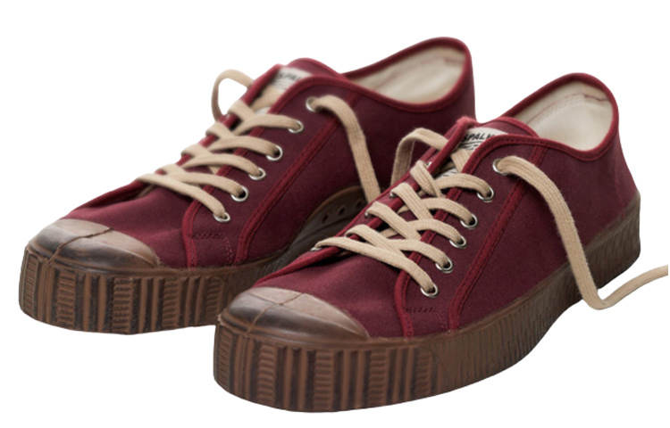 SPALWART Canvas Shoes Unisex Low Top Burgundy