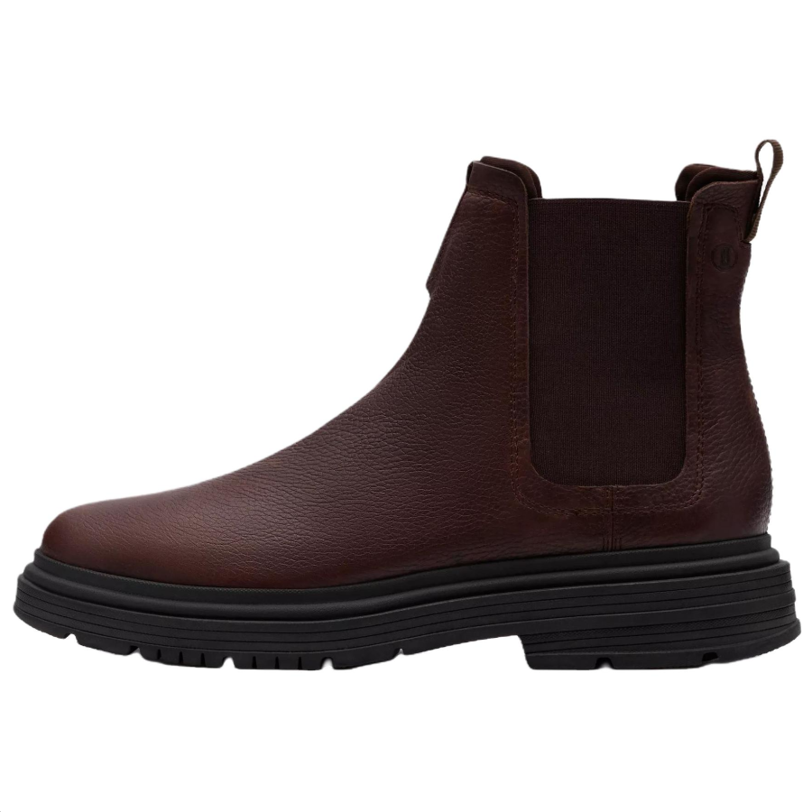 Clarks Badbury Easy Chelsea Boots Men's Dark Brown