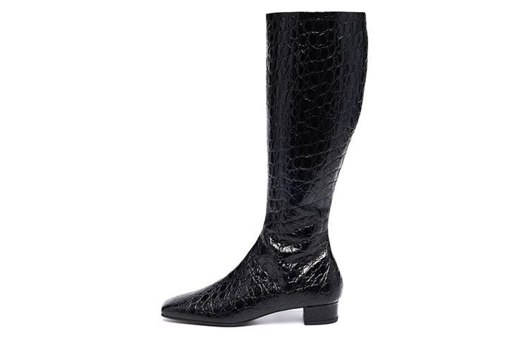 By Far Edie Leather Fashion Knee high Boots Women's Black