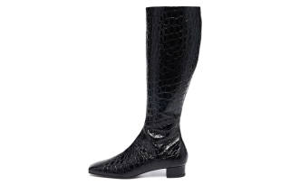 By Far Edie Leather Fashion Knee high Boots Women's Black