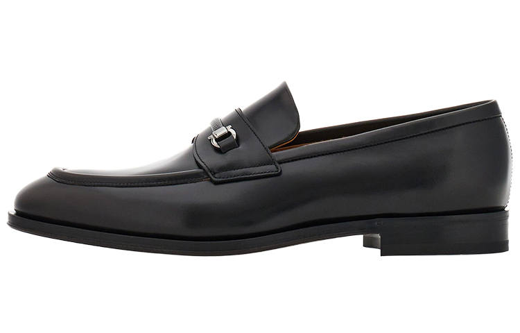 Ferragamo FERRAGAMO Gancini-details Leather Loafers