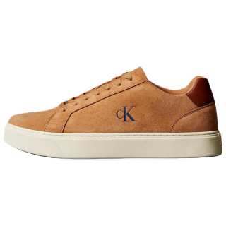 CALVIN KLEIN Leather, Suede Low top Skateboard Shoes Men's Brown