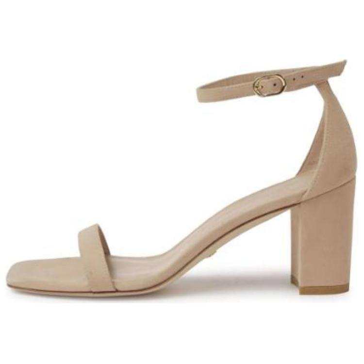 Stuart Weitzman Stuart Weitzman/SW Leather One Strap Sandals Women's Nude Pink