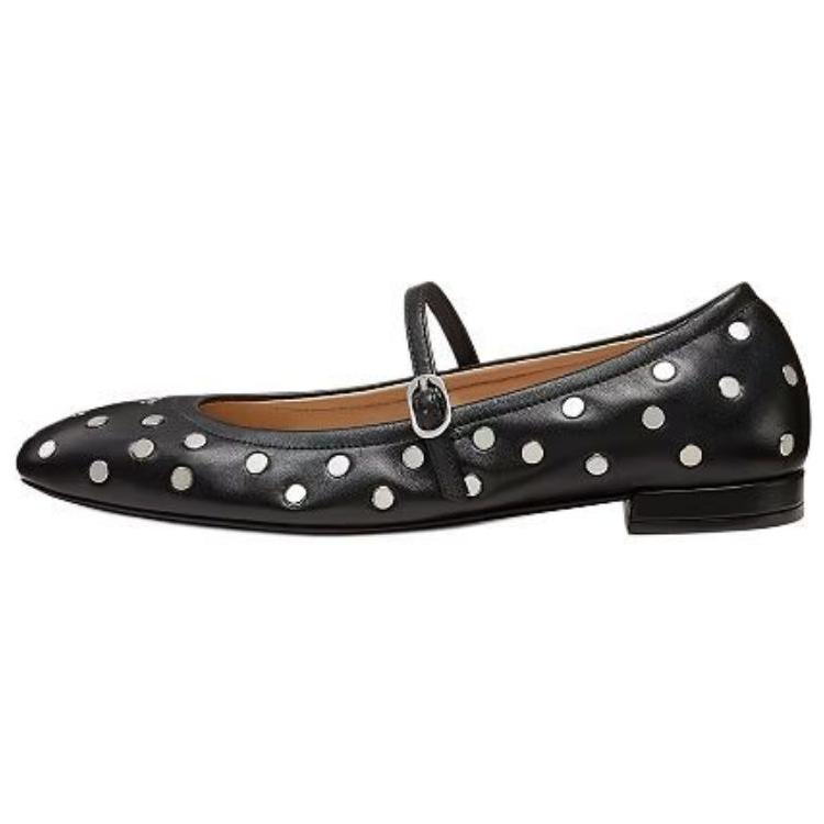 Stuart Weitzman Stuart Weitzman/SW Claris Flat Mary Jane Shoes Women's Black