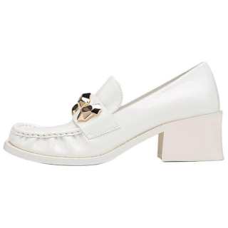 STELLA LUNA Cow Leather Loafers 5CM Women's White