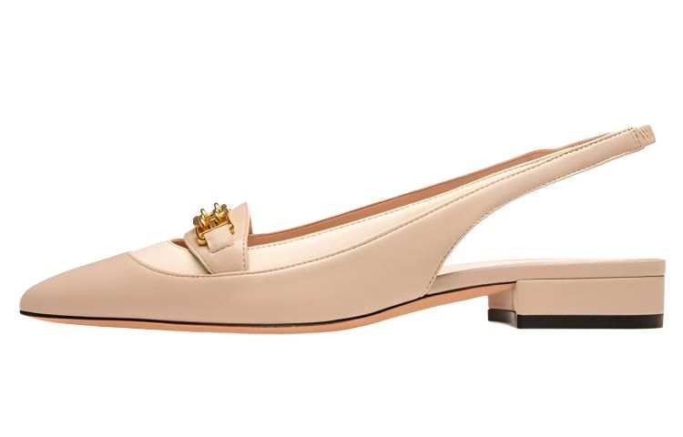 BALLY Dianet Flat Leather Women's Casual Shoes Women's Light Pink