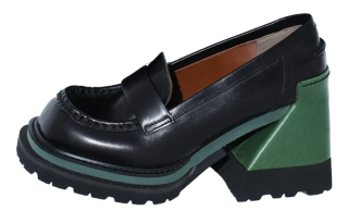 Toga Pulla Cow Leather Loafers Women's Black