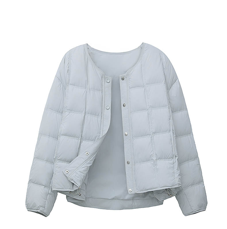 YALU Down Jackets Women's V Neck Lightweight Chanel Inspired Down Jacket