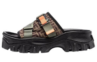 BALMAIN Slide Slippers Men's Brown