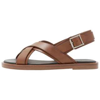 A.P.C Lou Cow Leather One Strap Sandals Women's Brown
