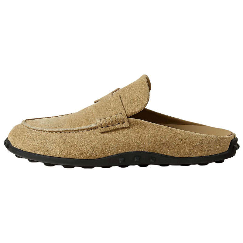 HERMES Closed Toe Slippers 1cm Women's Marble Beige