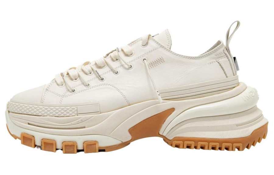 WOOYOUNGMI Leather Low top Casual Shoes Men's Beige