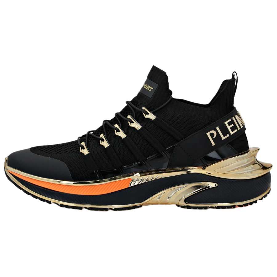 PLEIN SPORT Low top Casual Shoes Unisex Black Orange