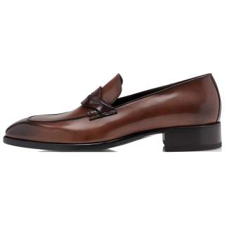 TOM FORD Elkan Leather Casual Shoes Men's Brown