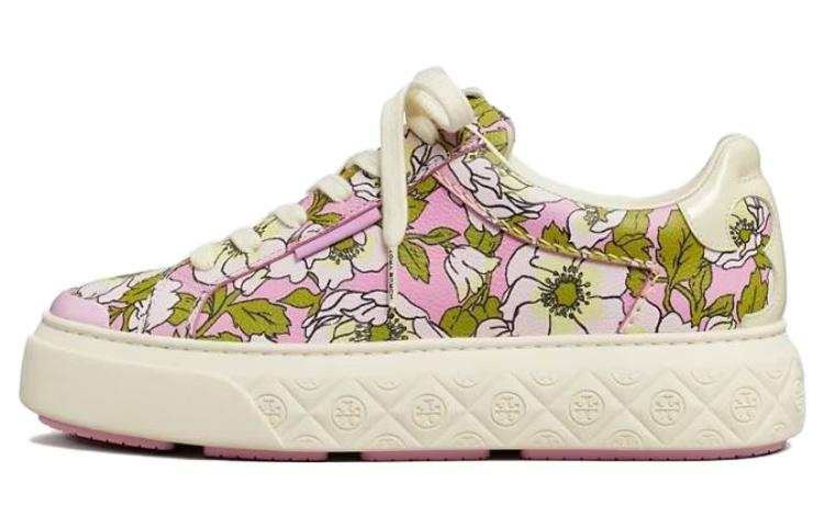 TORY BURCH Leather Low top Skateboard Shoes Women's Purple