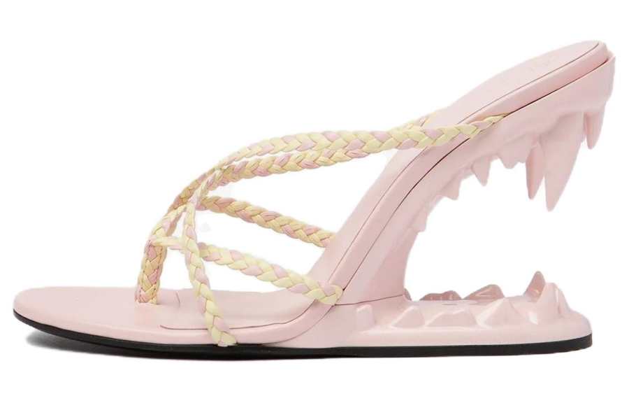 GCDS Morso 110mm Leather Thong Sandals
