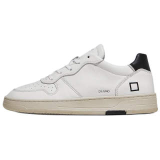 D.A.T.E. D.A.T.E Leather Low top Skateboard Shoes Men's White Black